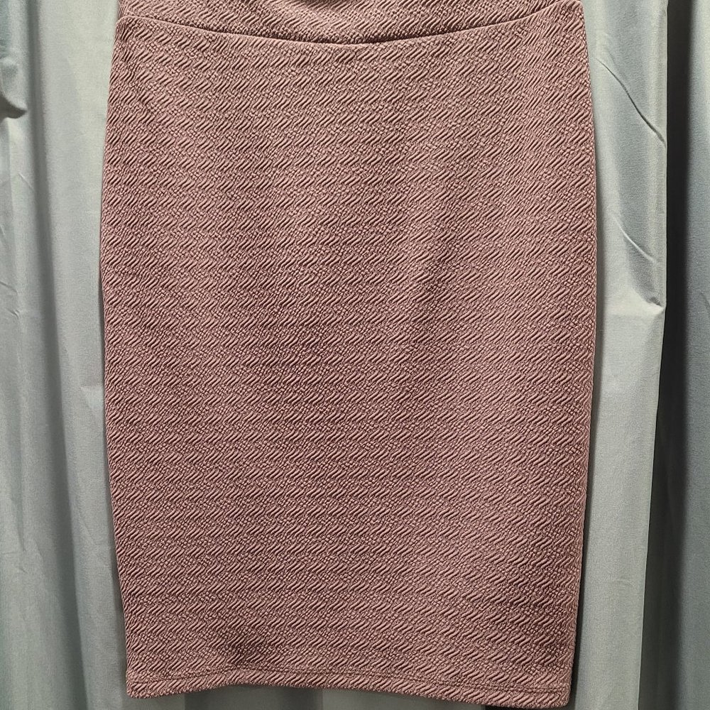 LuLaRoe Cassie Skirt Medium M Gray Yoga Band Pencil Knee Length